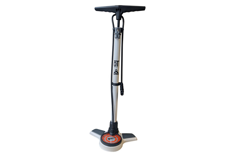 QT CycleTech Murcia Fietspomp met grote Manometer - Wit - Tot 11 bar