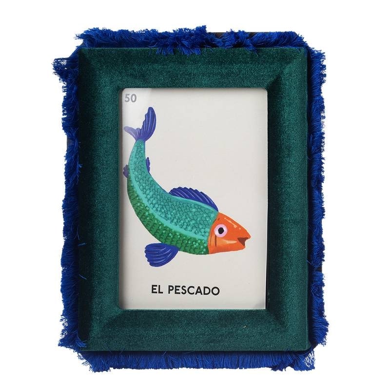 Kitsch Kitchen Fotokader Loteria Green 10x15 cm - Fluweel
