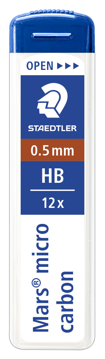 Mars Micro Carbon Potloodvulling HB 0.5 mm by Staedtler - 12 stuks