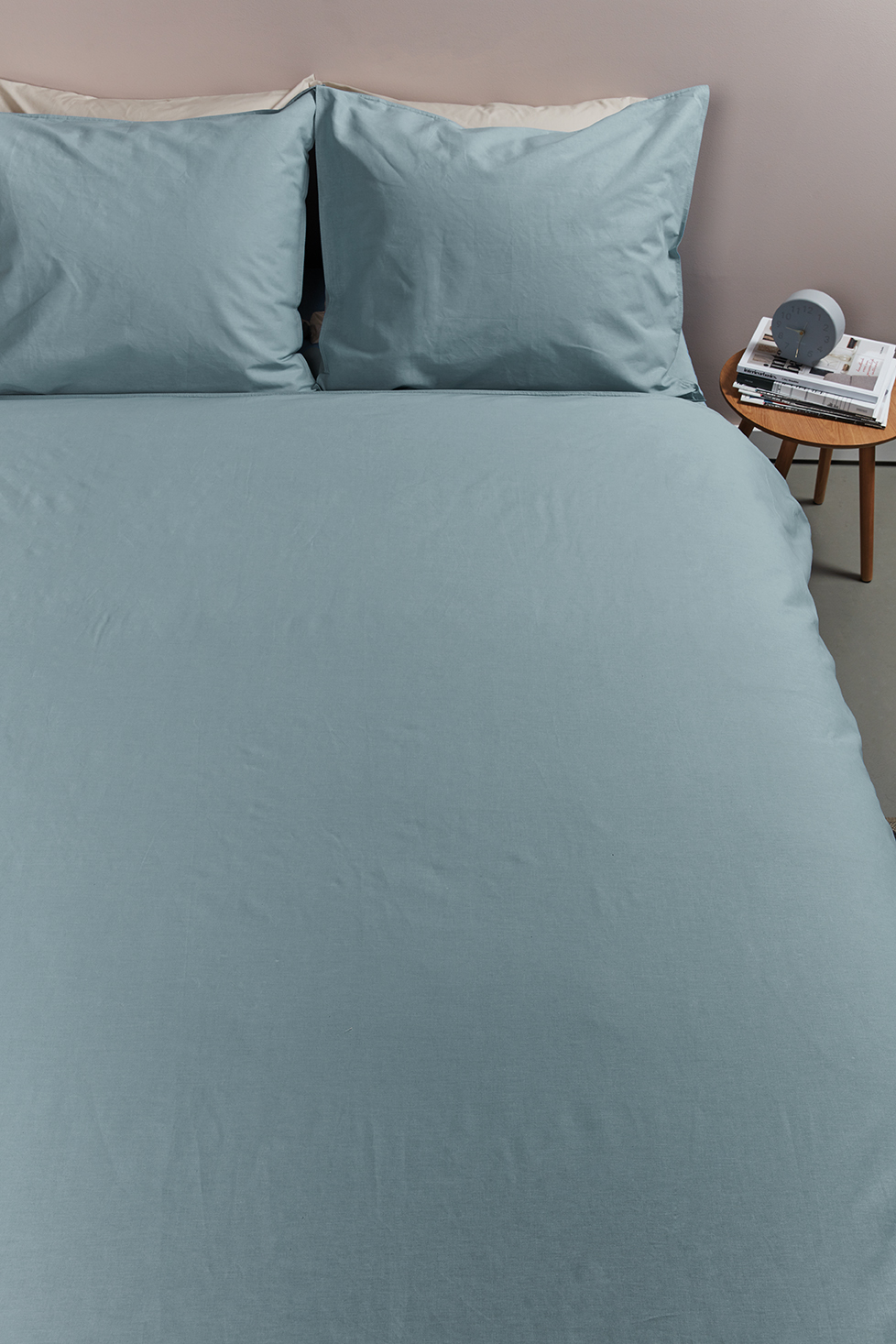 Ambiante Kussensloop Uni 60x70 cm Katoen Blauw 2 stuks