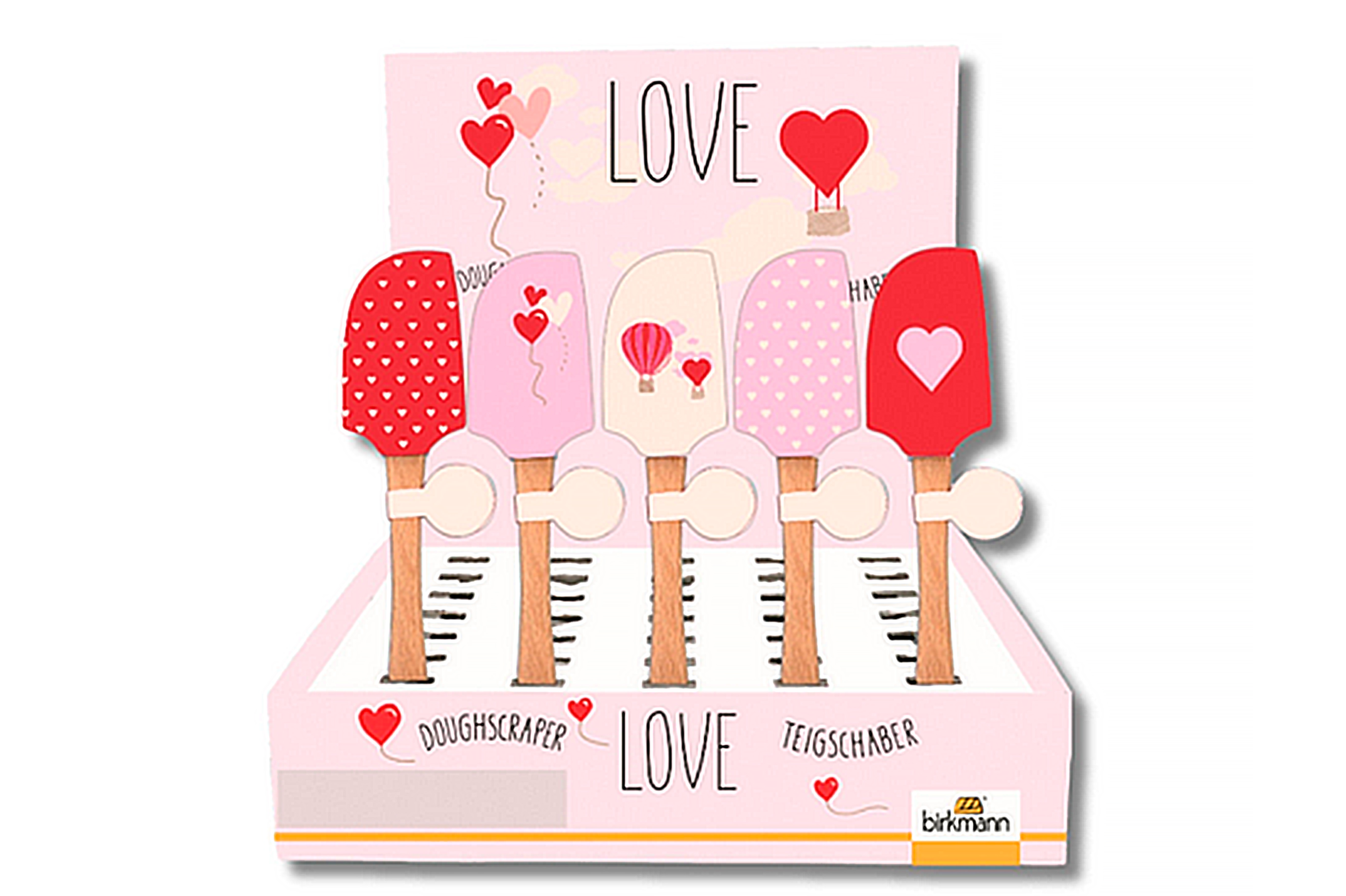 Birkmann Spatel Love - Pannenlikker - assorti - prijs per stuk