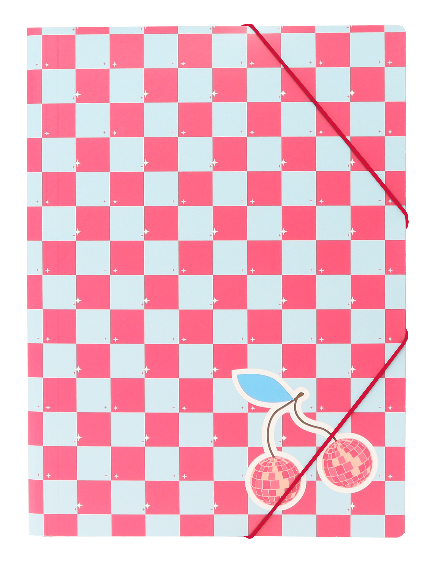 Elastomap A4 Cherry Disco met 3 Kleppen assorti - per stuk