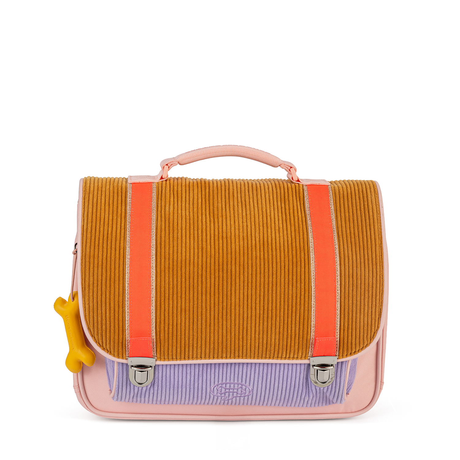 STONES and BONES Boekentas Cassis Corduroy Honey-Lavender 38x14x28 cm