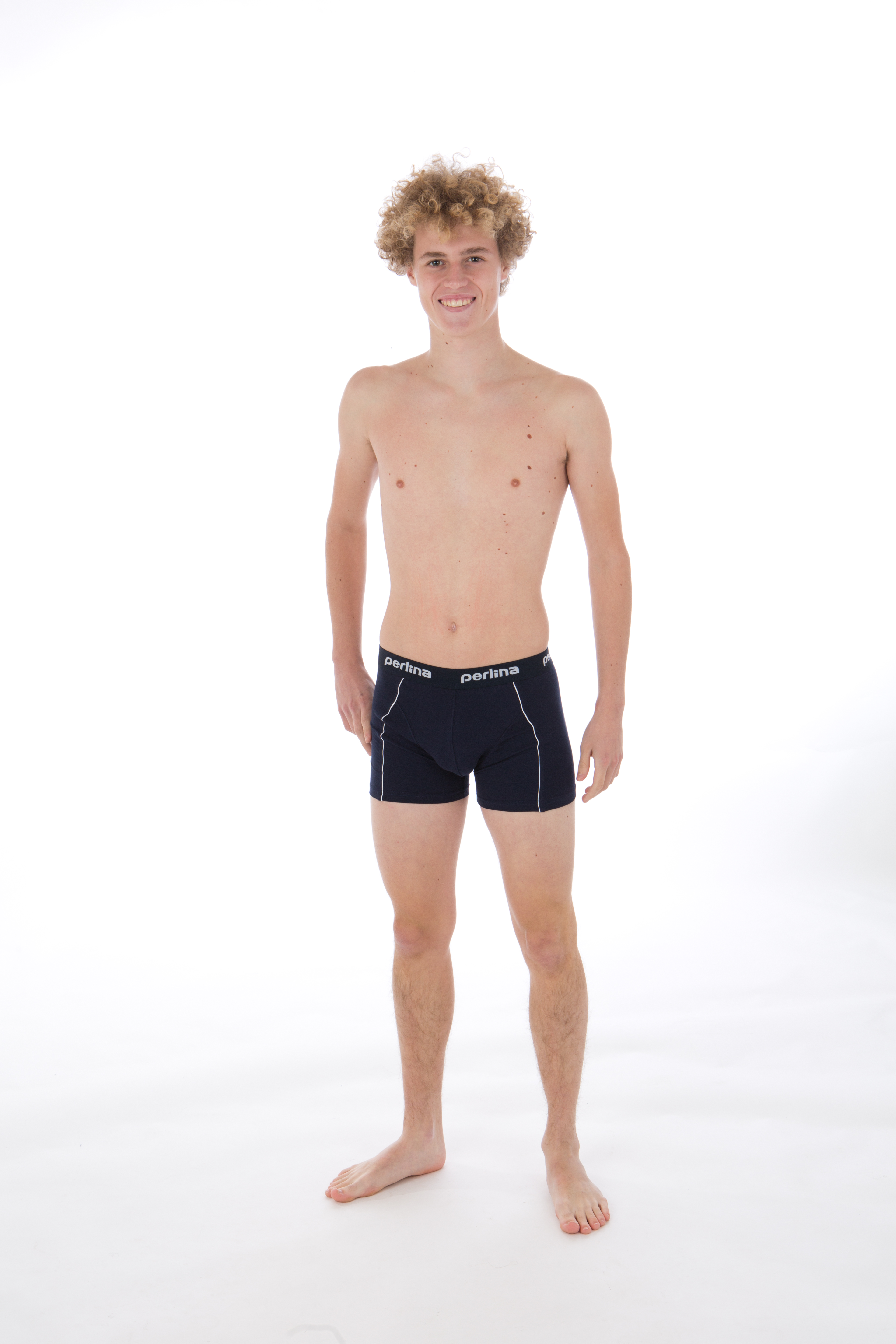 Perlina Heren Boxershort Vic - 3 stuks Navy-Streep-Navy - large