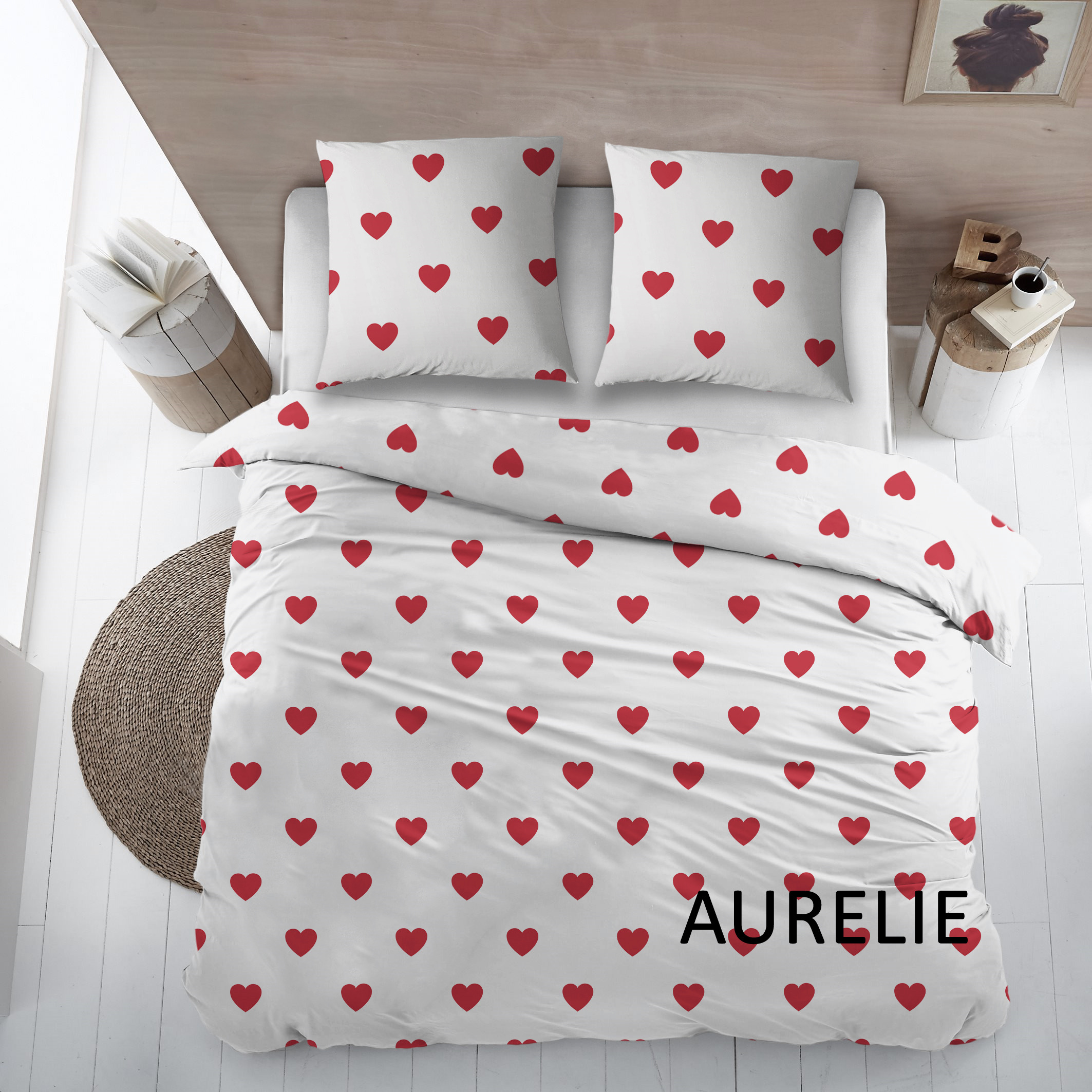 Cottons Dekbedovertrekset Aurelie Katoen Red - 240x220 cm