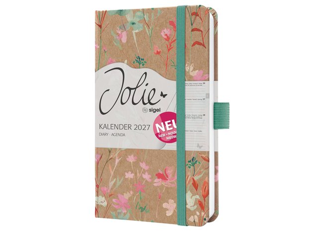 Sigel Agenda 2027 Jolie Pure A6 1week/2pag GreenFloral Serenity