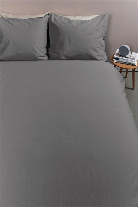 Ambiante Kussensloop Uni 60x70 cm Katoen Grijs 2 stuks