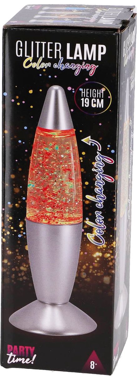 Mini Glitterlamp, veranderd  van kleur