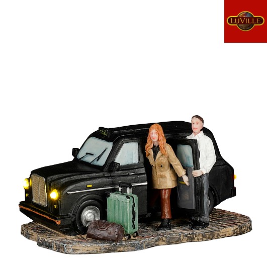 Luville Taxi Zwart 13.5x7.5x7 cm - op Batterijen (excl.)