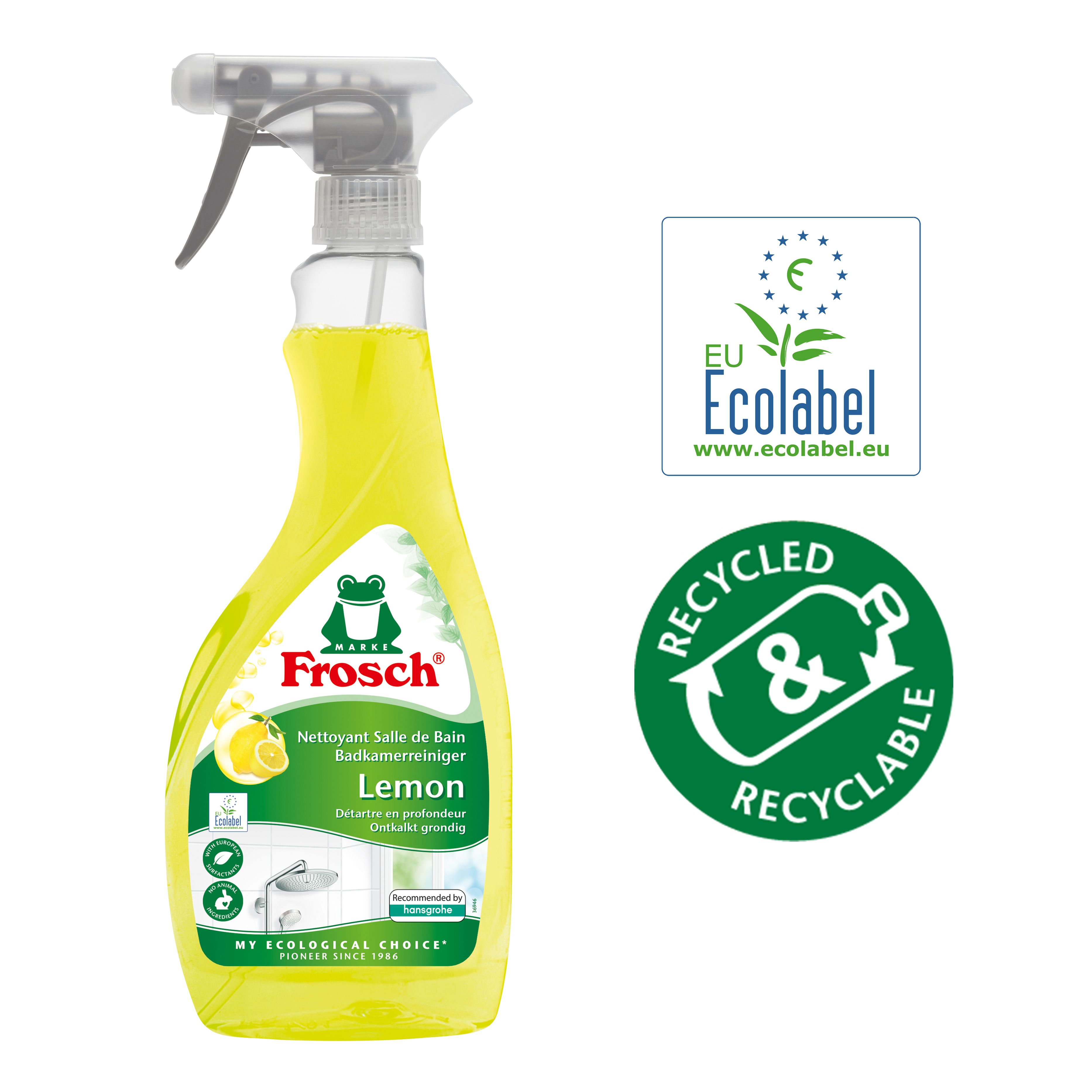 Frosch Badkamerreiniger Lemon Spray 500 ml - Ecolabel