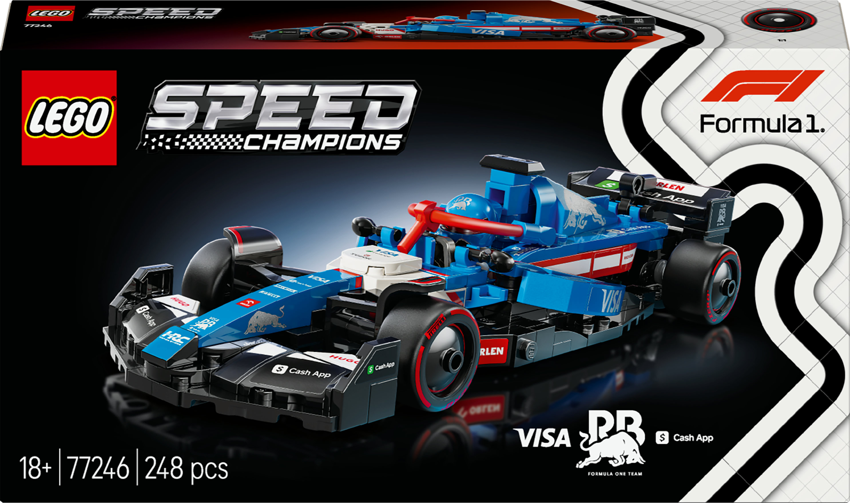 LEGO Speed Champions 77246 Visa Cash App RB VCARB 01 F1 Racewagen