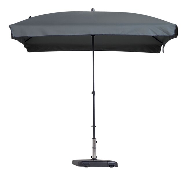 Madison Parasol Alu Patmos 210x140 cm Rechthoek met Flappen Grijs