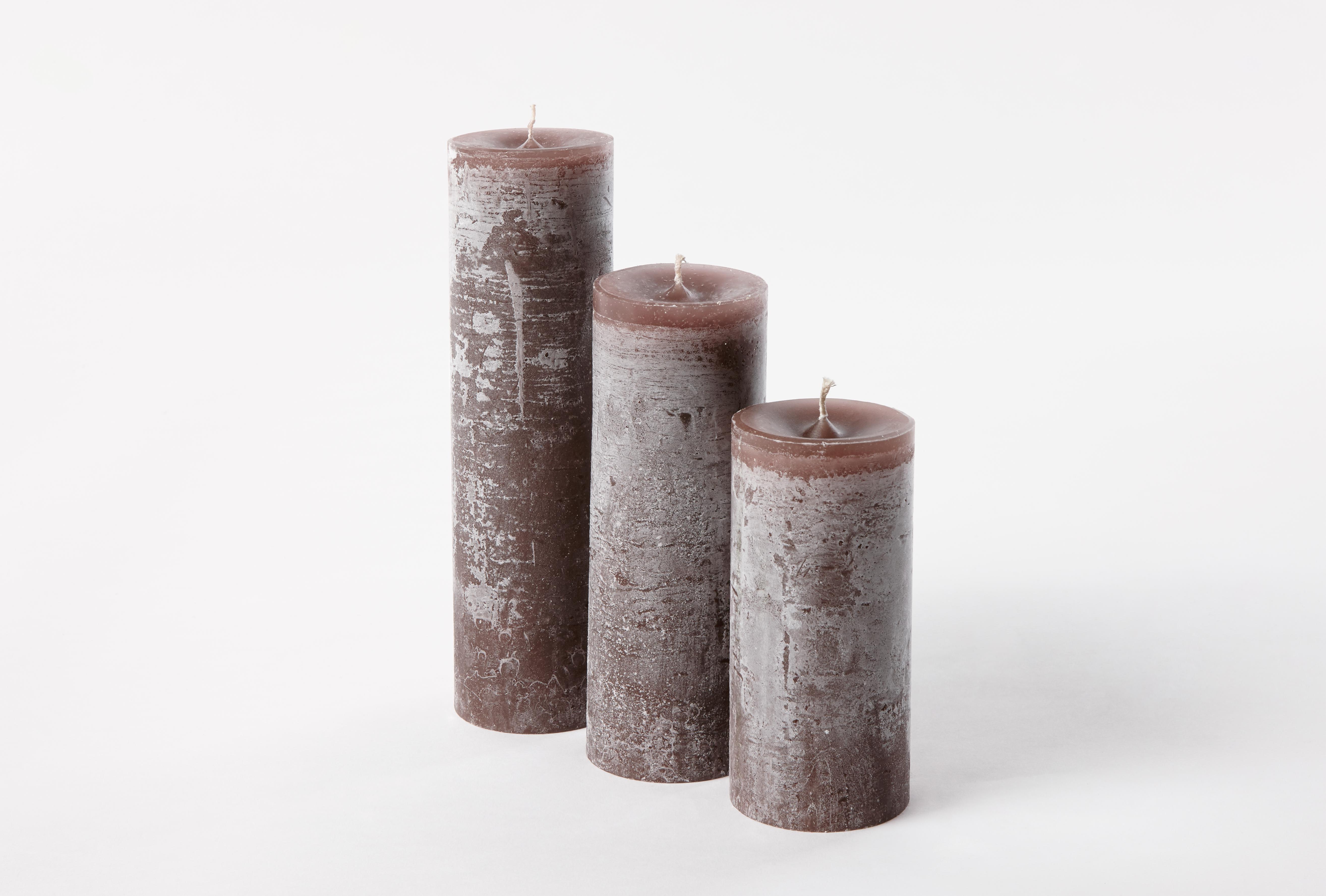 Dekocandle Cilinderkaars 7x25cm Taube mauve