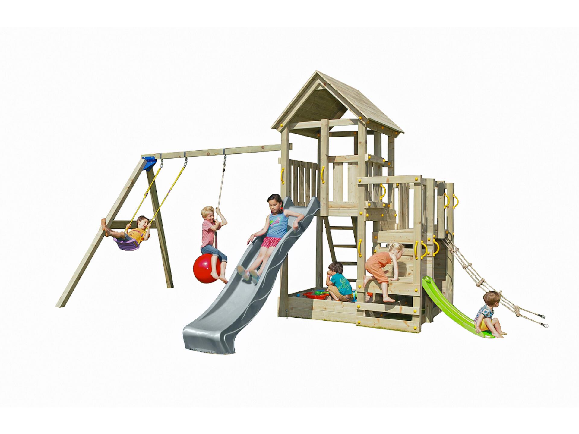 Blue Rabbit Penthouse Speeltoren met Grijze Glijbaan