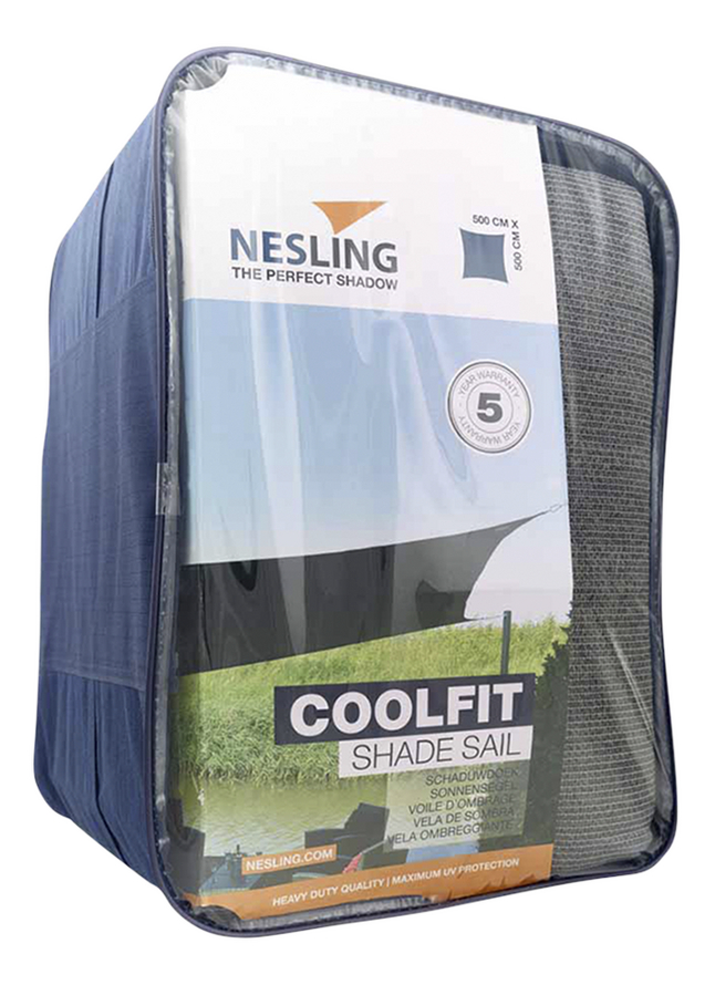 Nesling Coolfit Schaduwdoek Vierkant 5x5M - Antraciet