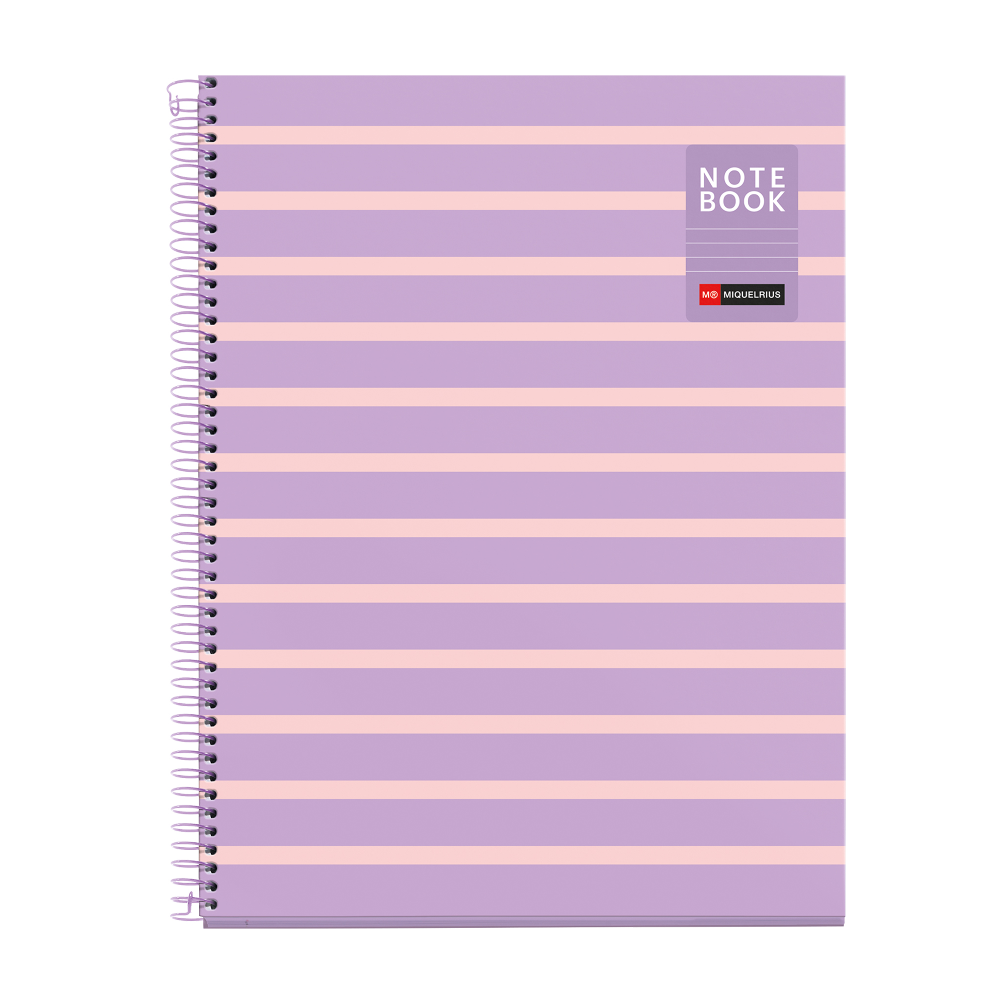 Miquelrius Notebook A4 Between the Lines Mauve Gelijnd Spiraal 80 vellen