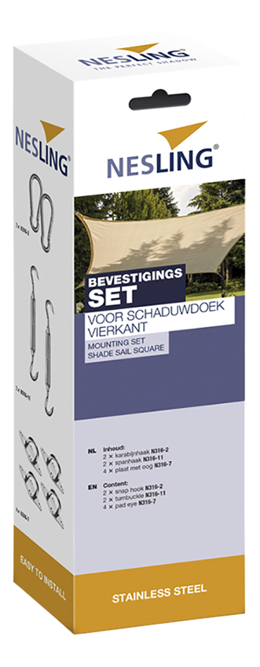 Nesling Bevestigingsset Schaduwoek Vierkant/Rechthoek