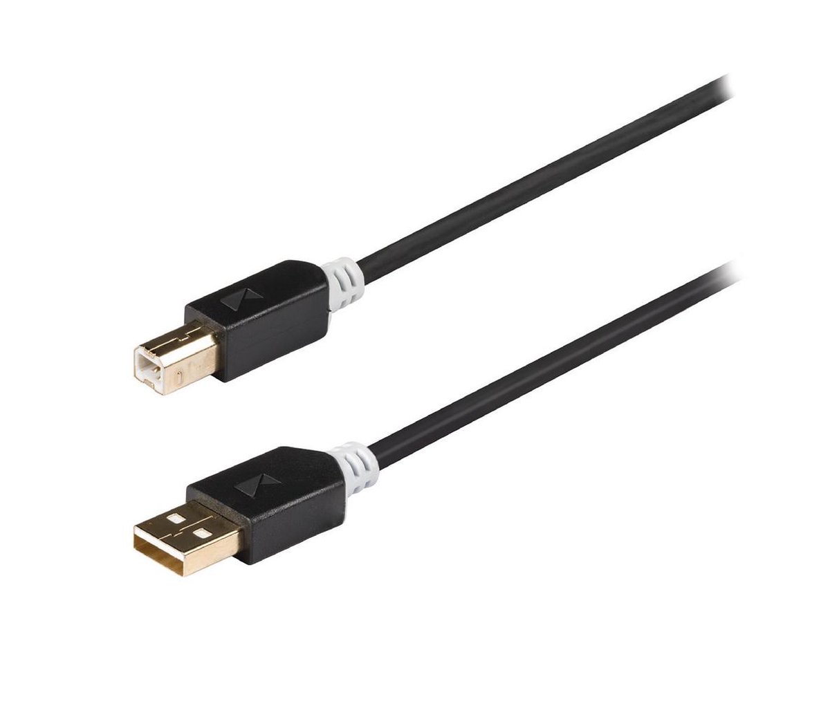 Nedis USB 2.0 kabel A Male naar B Male 2m zwart