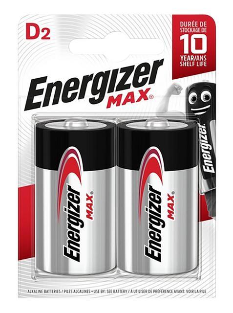 Energizer Max Alkaline Batterij 1.5 Volt, D- LR20, 2 Stuks