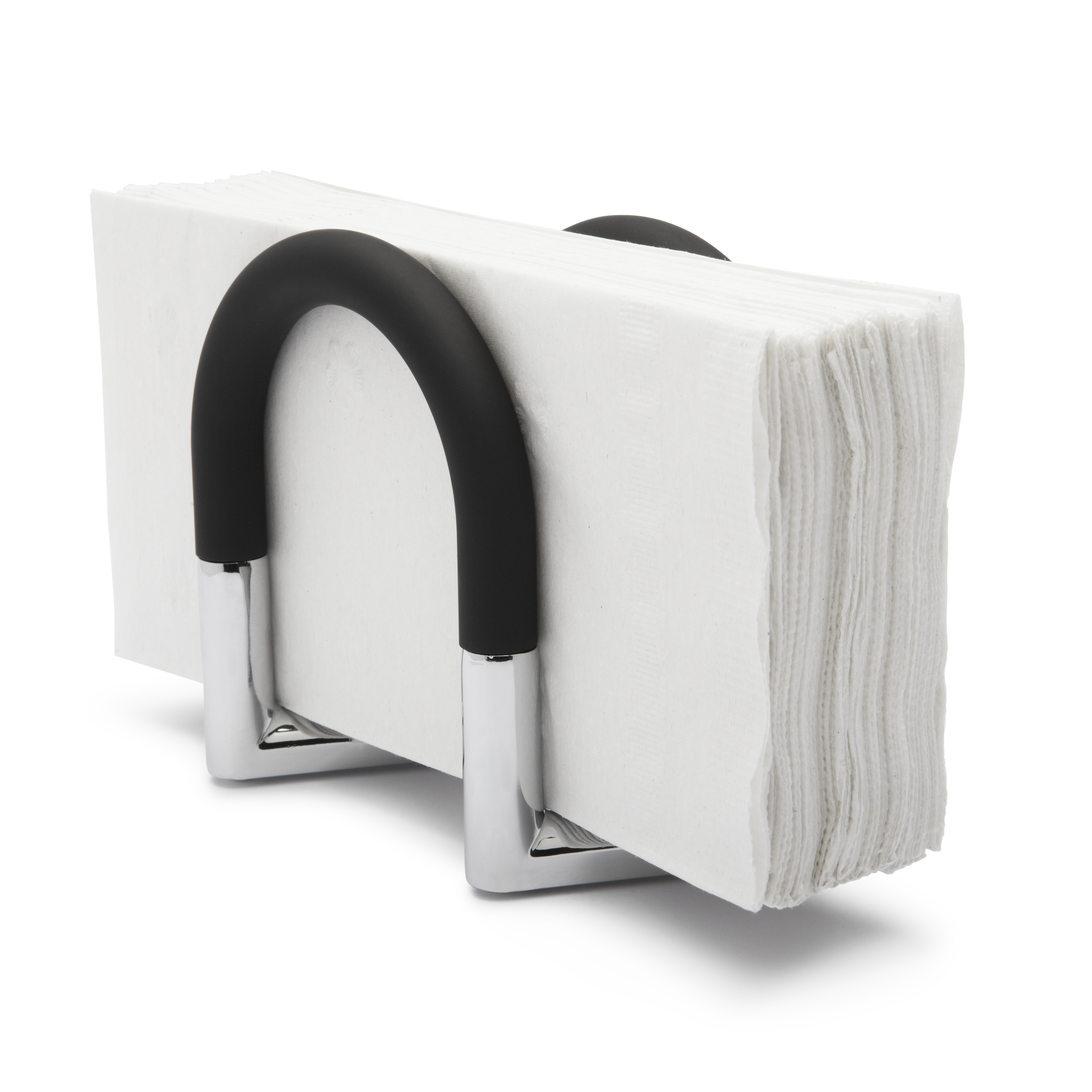 Umbra Servethouder Squeeze Zwart/Chroom 11.5x8x13 cm - Design By Jordan Murphy