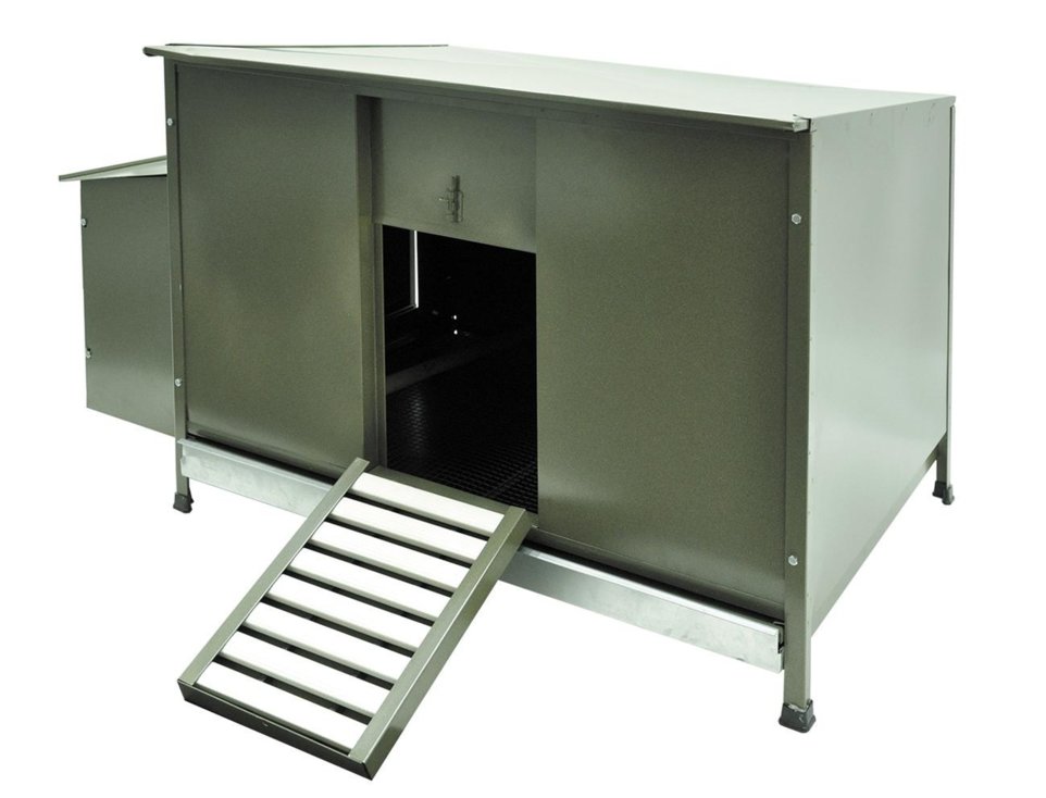 Gegalvaniseerd Kippenhok Steffie Groen 131x70x72 cm - Schuiflade, Vossenveilig