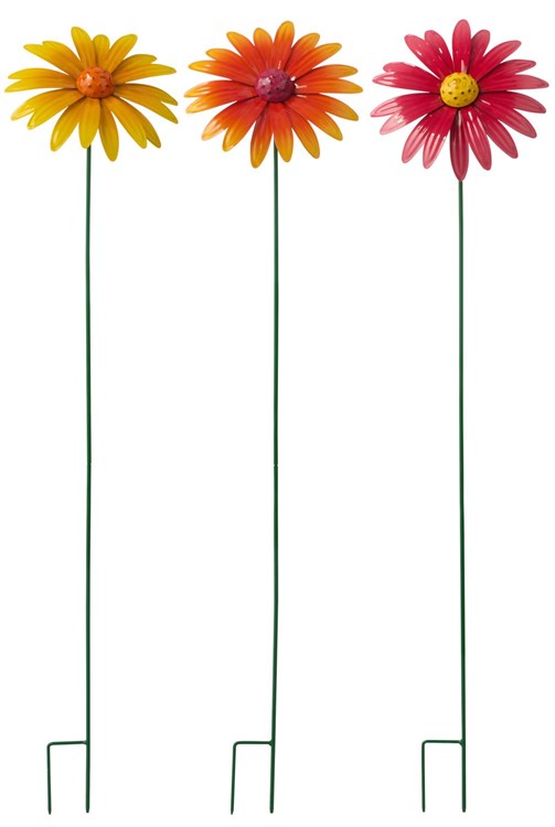 J-Line Bloem op Steker 24x15.5x97 cm - assorti - prijs per stuk