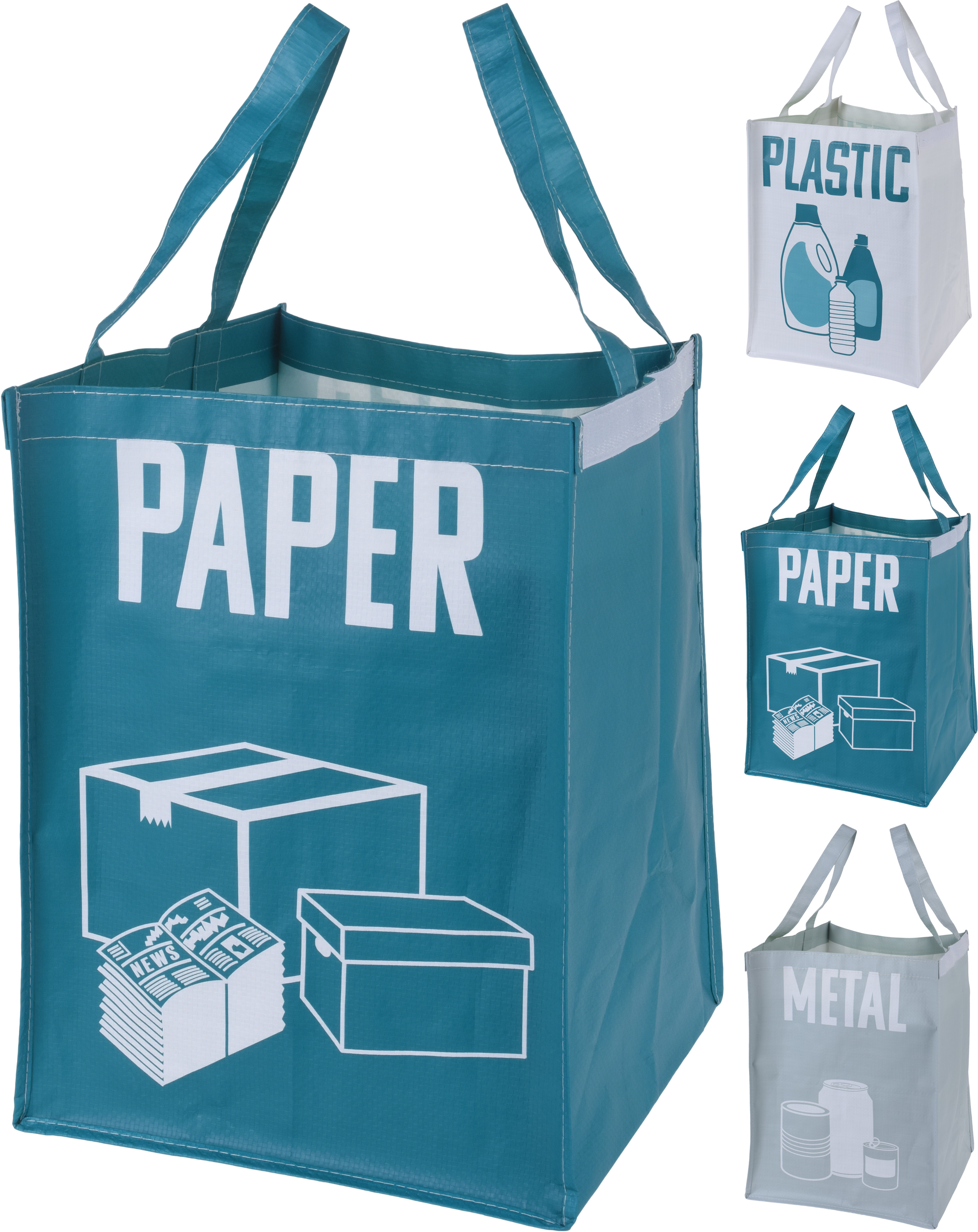 Sorteerzak set 3 stuks 90x30x39 cm
