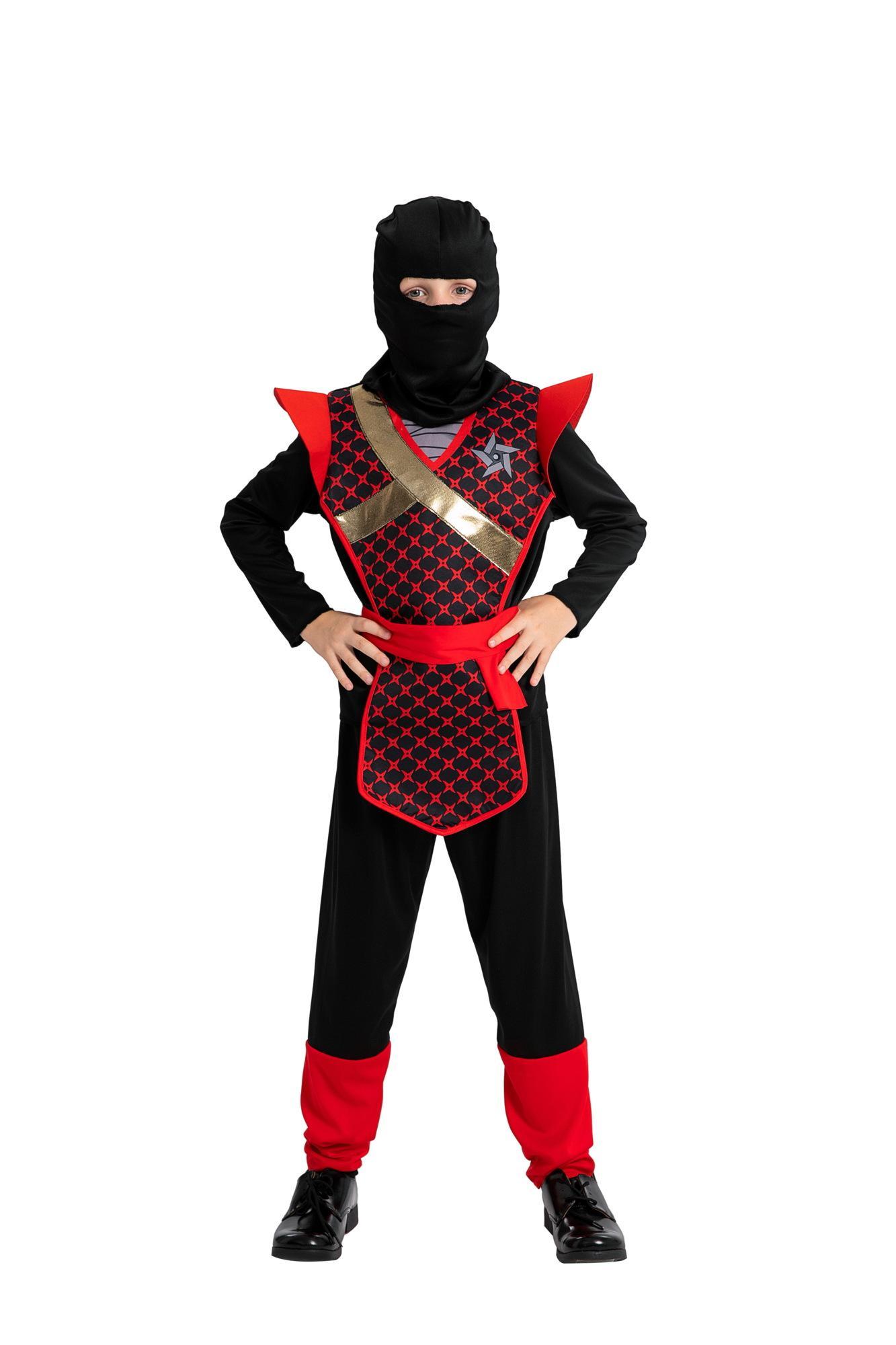 Kostuum Ninja Warrior met kap Maat 128