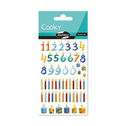 Maildor Cooky Etiketten Kaarsen 7.5x12 cm