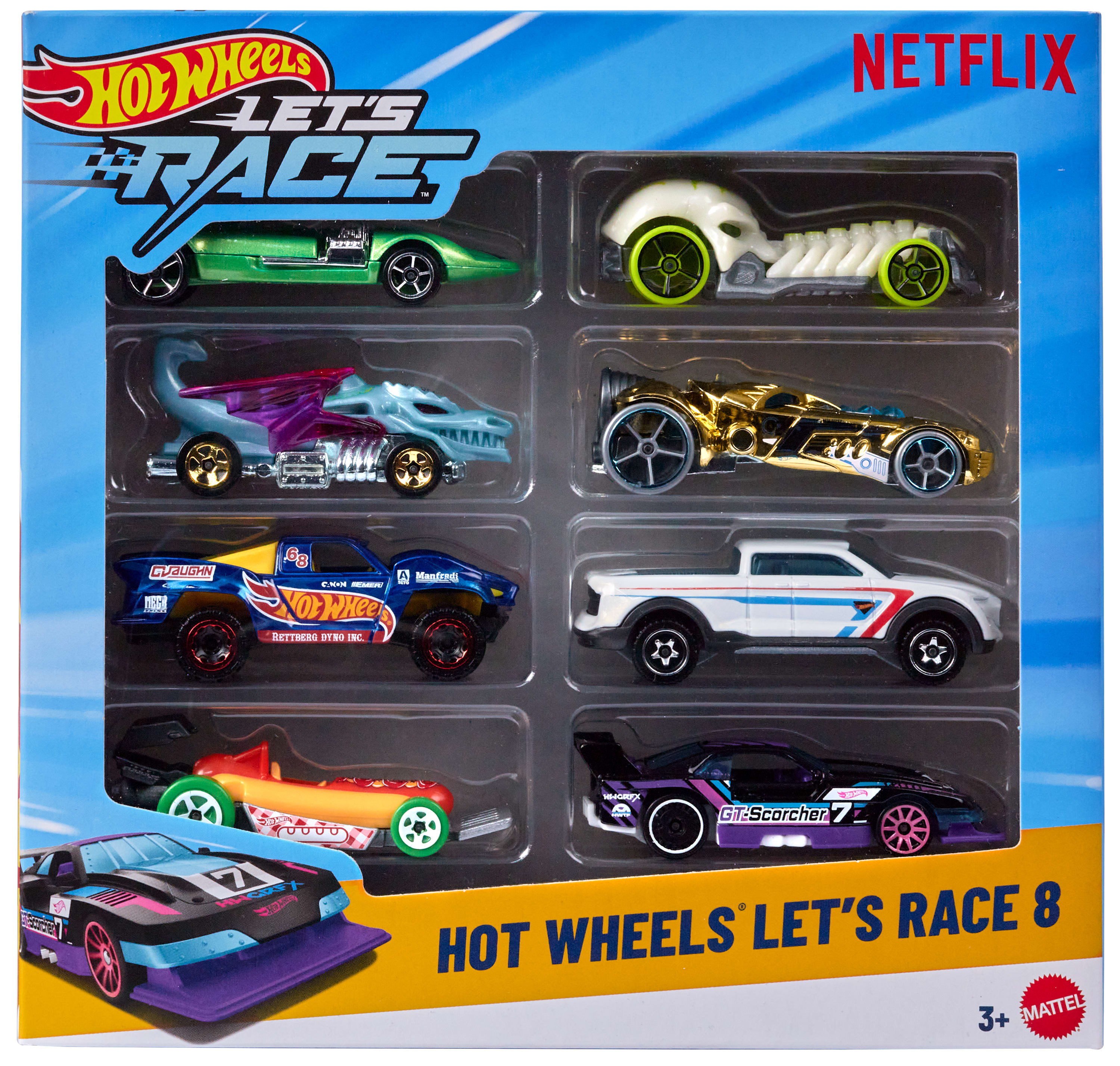 Hot Wheels Die Cast Lets Race 1:64 geschenkdoos 8 Auto's