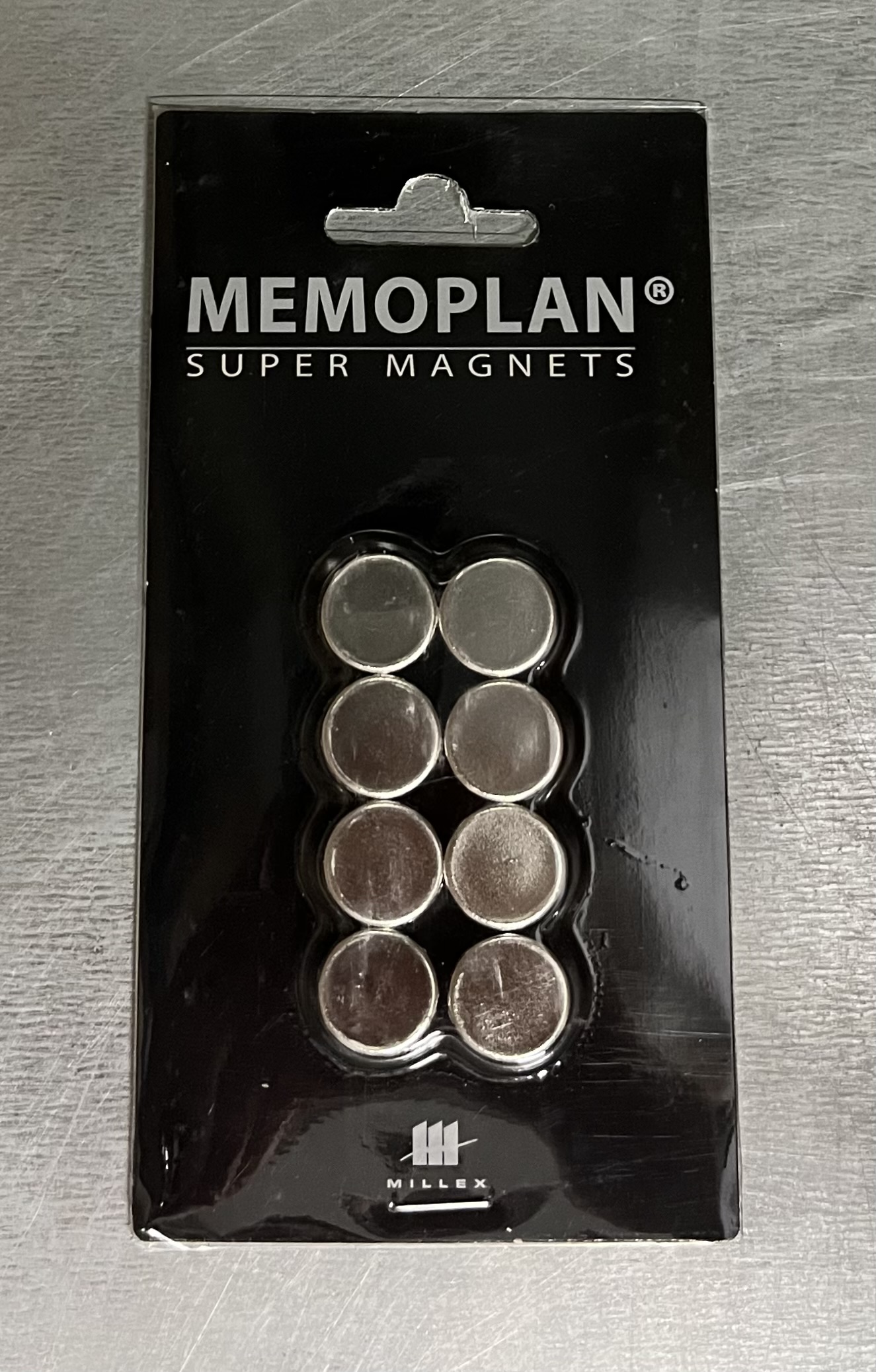 Memoplan Magneet Super 15 mm Chroom 8 stuks