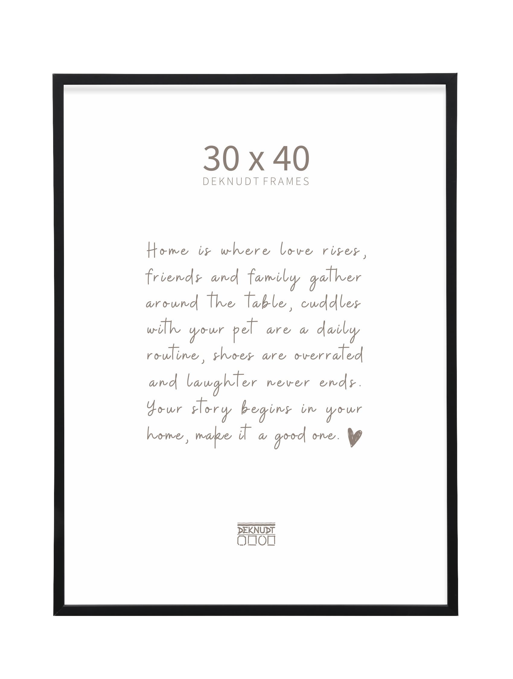 Deknudt Fotokader Aluminium Zwart 30x40 cm