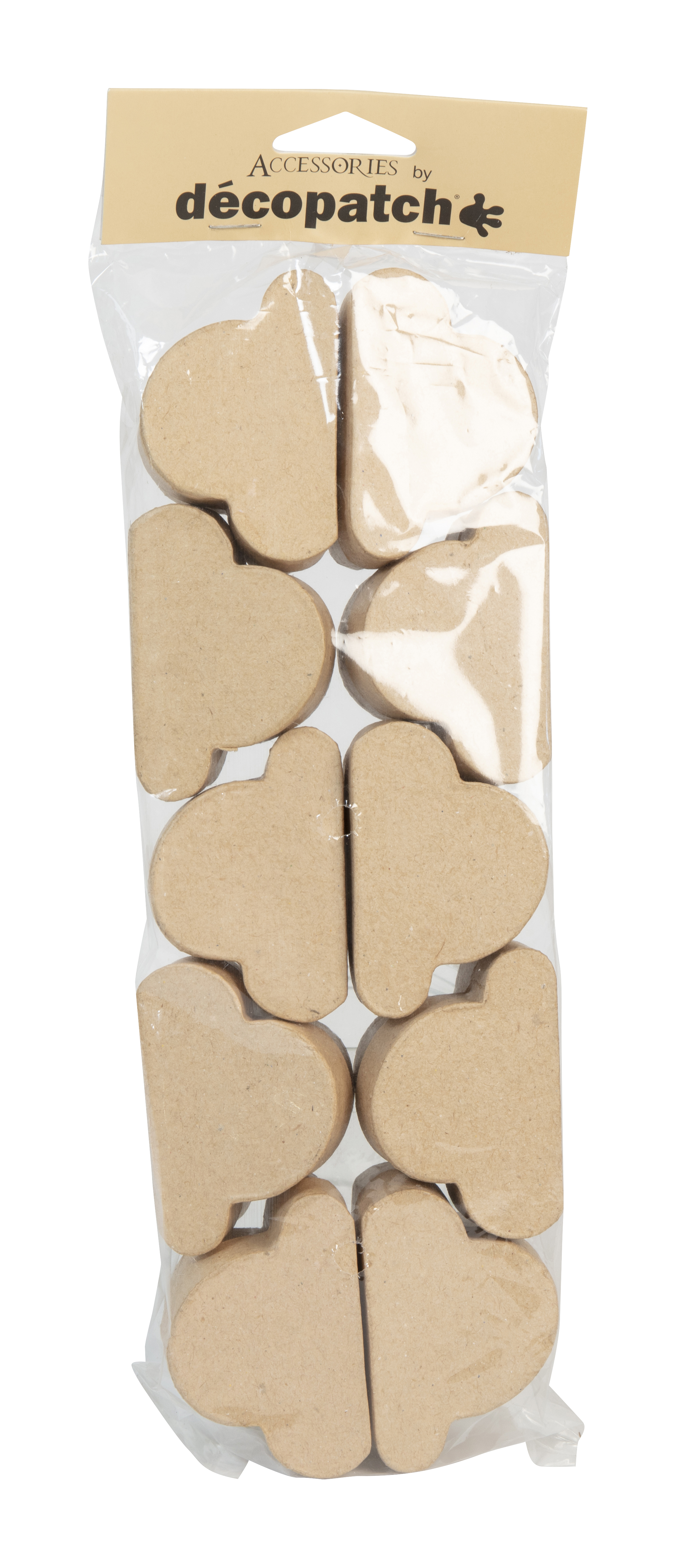 Decopatch Doos Wolk Klein Set van 10 - Papier-Mache Bruin
