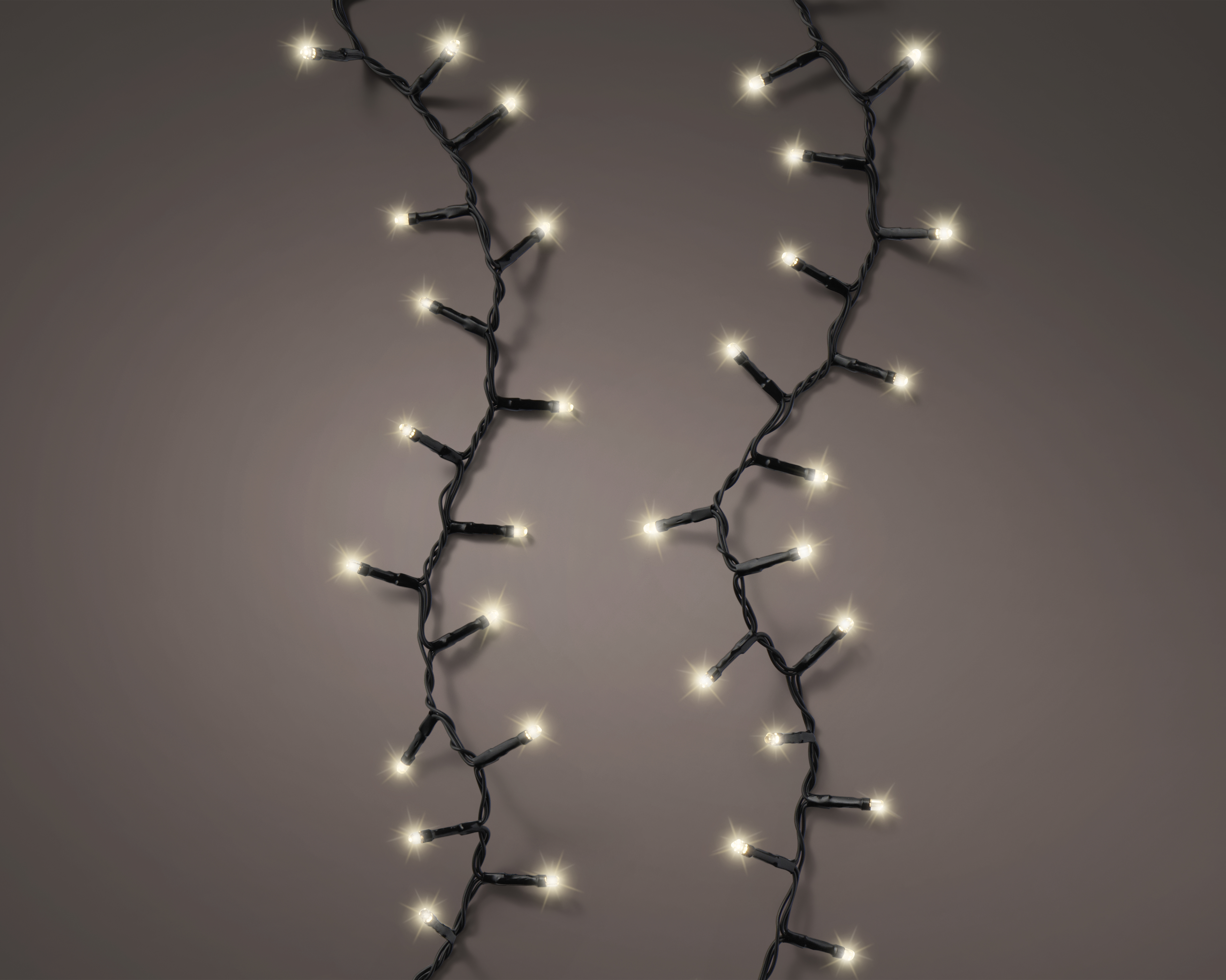 Tree Cascade Durawise LED Compact Twinkl 200x64 cm - 512 leds - Zwart/Warm Wit