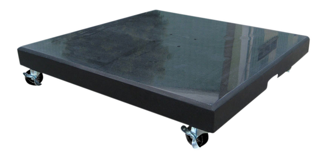 Platinum parasolvoet Modena 120kg Black polished Granite - op wielen