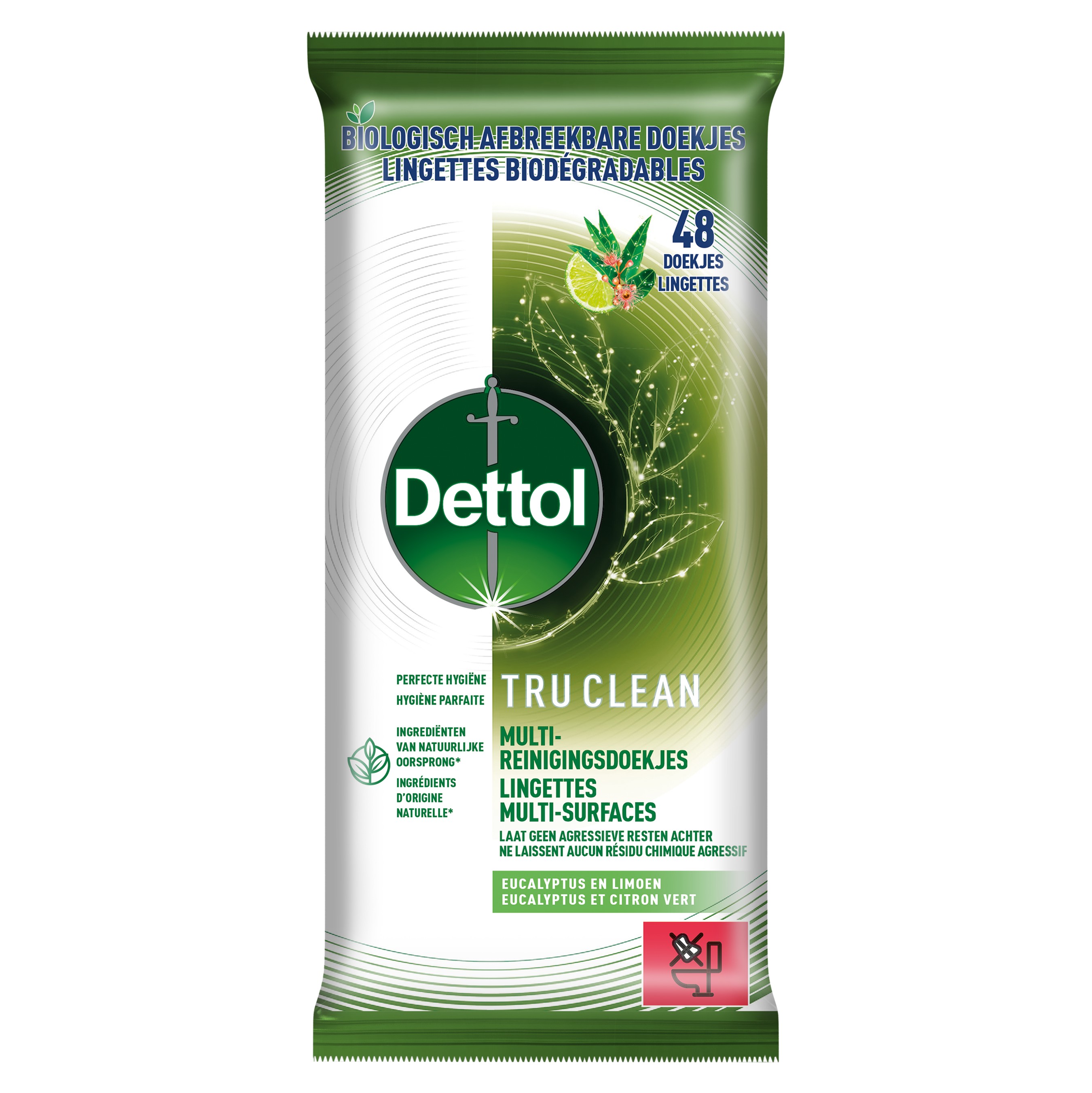 Dettol Reinigingsdoekjes Clean Eucalyptus&Limoen 40 stuks