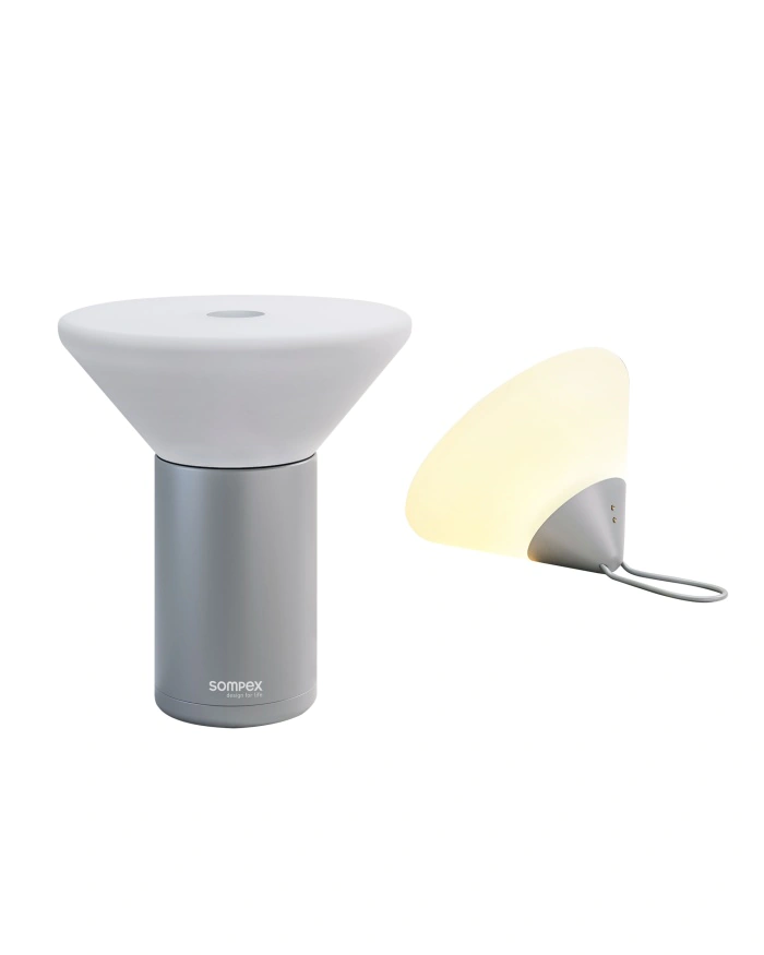 Sompex Tafel-/Hanglamp Mikono Grey 14.5x17 cm - Dimbaar - Oplaadbaar - voor Binnen en Buiten