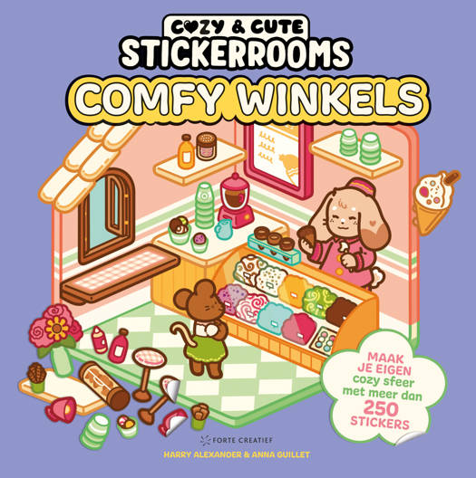 Stickerboek Cozy & Cute Stickerrooms Comfy Winkels