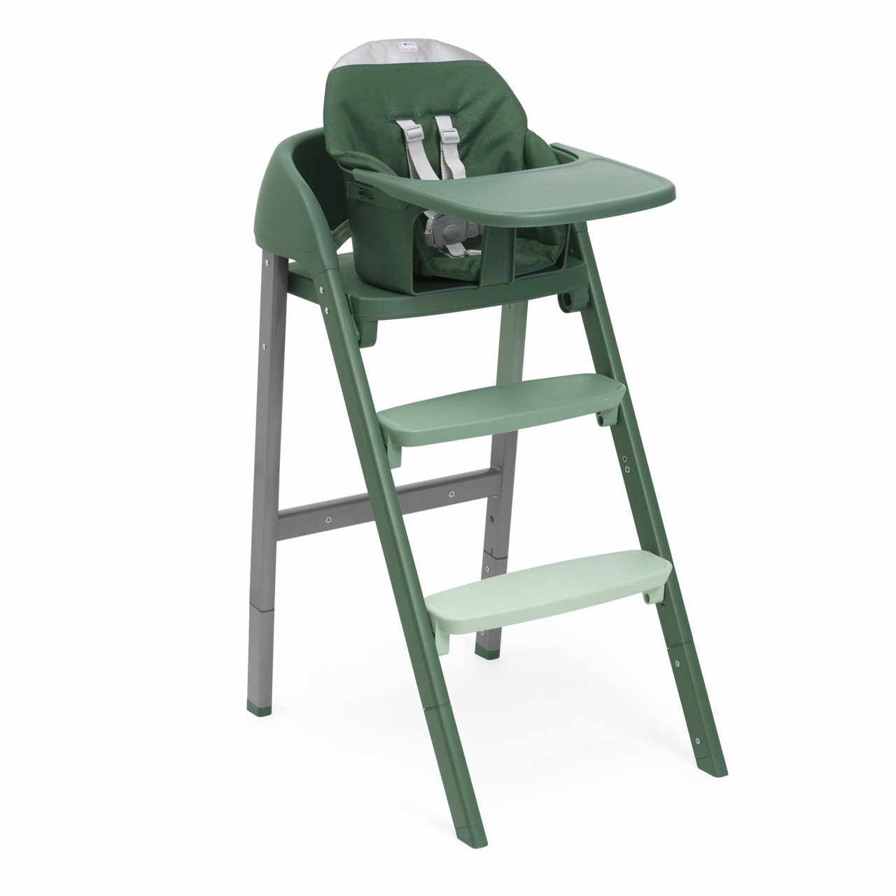 Chicco Hoge Stoel Crescendo Up Vouwbaar Frame Metaal met Babykit +6m Imperial Green
