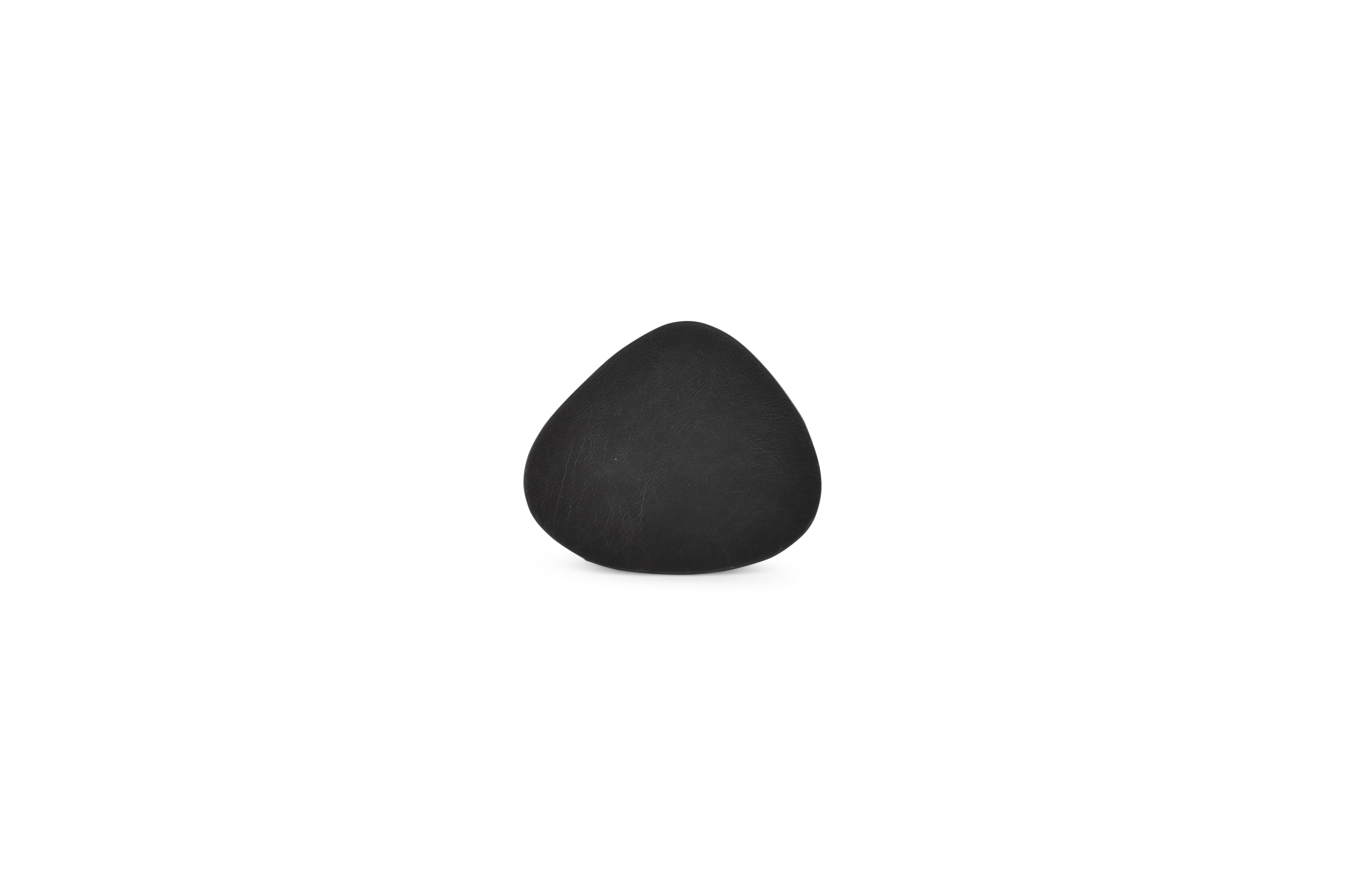 BonBistro Glasonderzetter Layer Black set 4 stuks 11x10cm - Lederlook