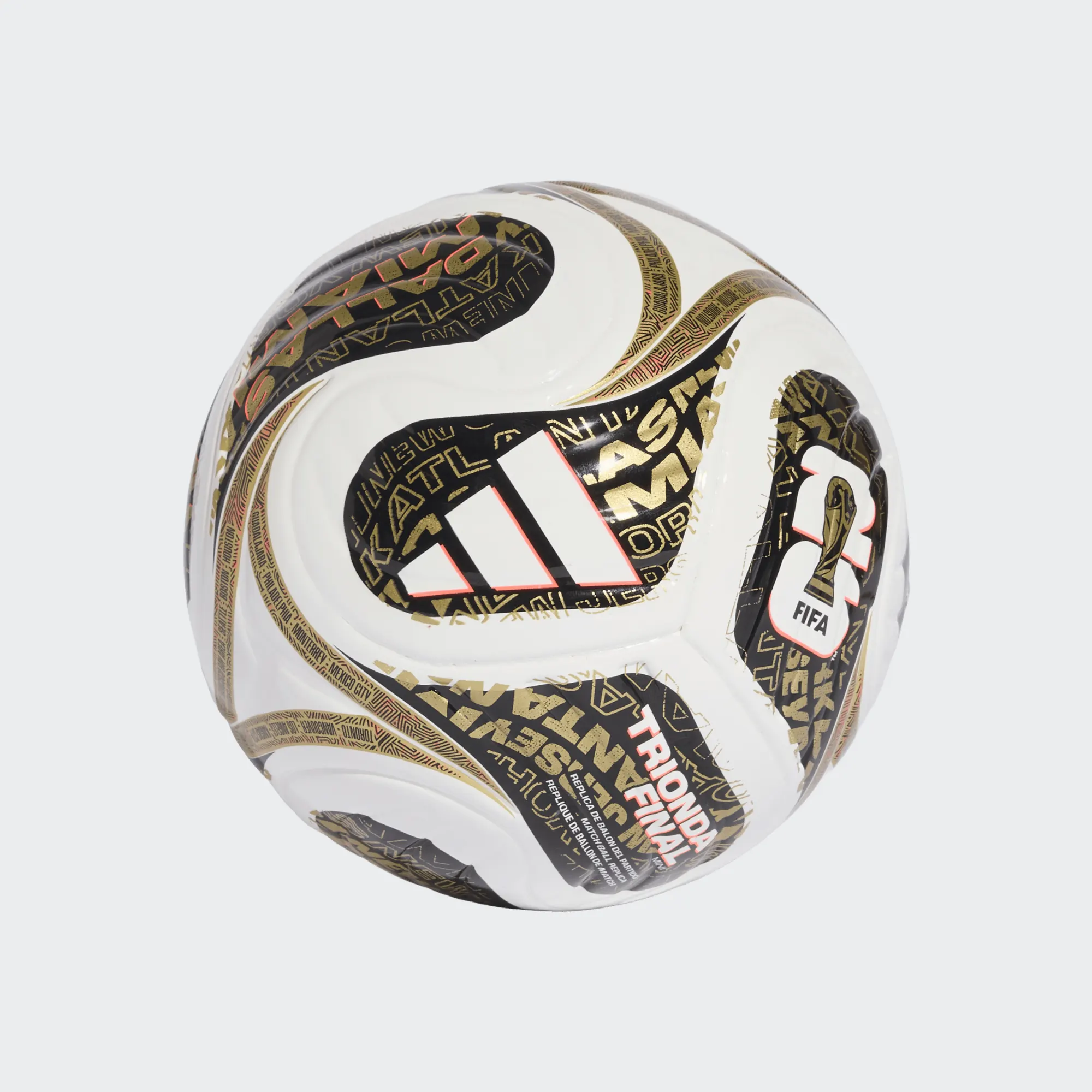 Adidas Voetbal Fifa World Cup 2026 Trionda Finals Mini White Black Gold - maat 1