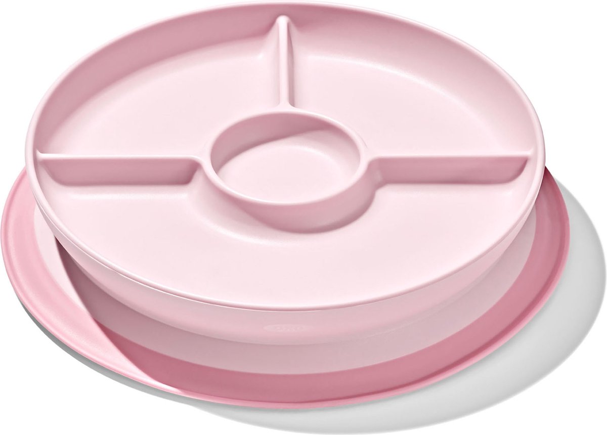 Oxo Tot Bord Stick & Stay Vakjes Blossom
