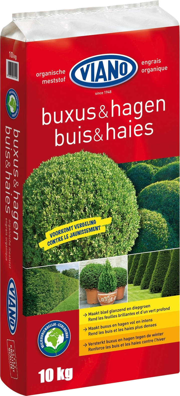 VIANO Organische Meststof Buxus & Hagen 10 kg
