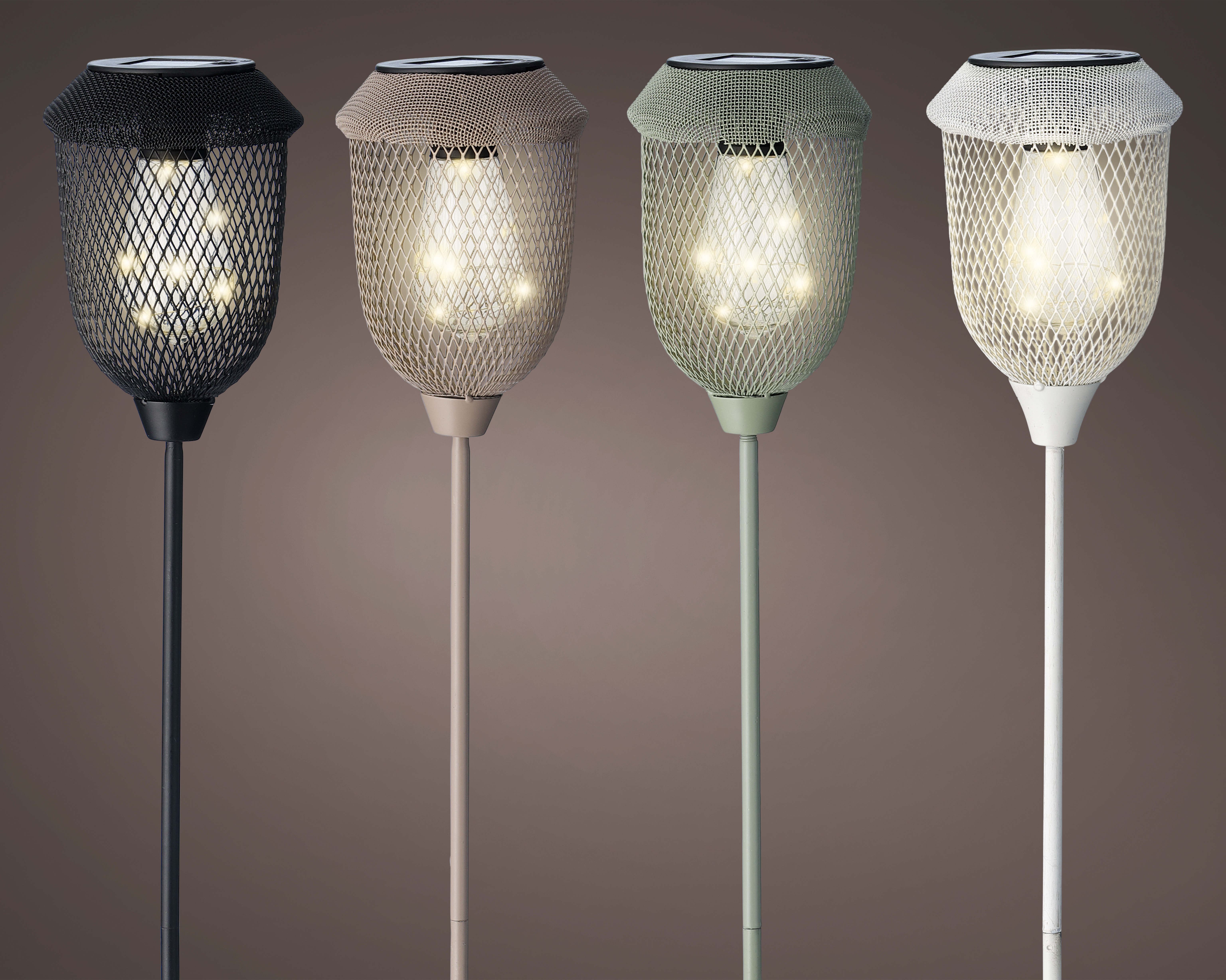 Solar LED Tuinverlichting 11x81 cm - IJzer - Warm Wit - assorti - prijs per stuk