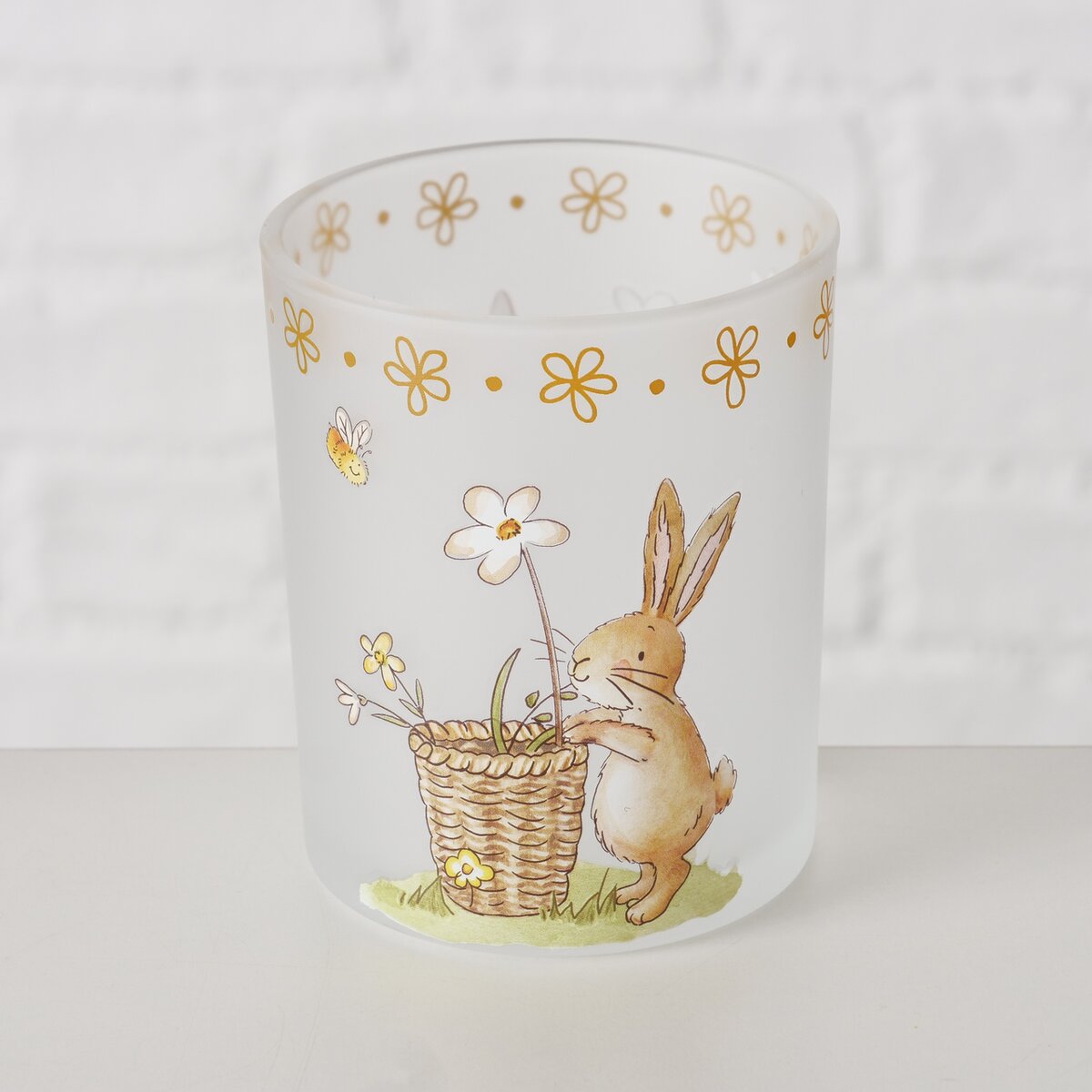 Boltze Home Theelichthouder Bunny 8.5cm - Glas - assorti - prijs per stuk