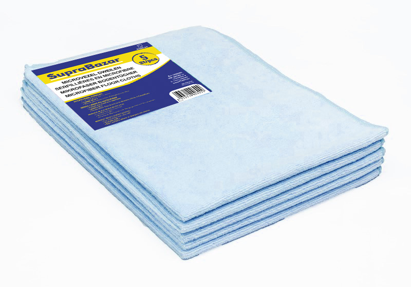 Supra Bazar Dweil Microvezel Warp Blauw 80x60 cm 5 stuks - 300g/m²