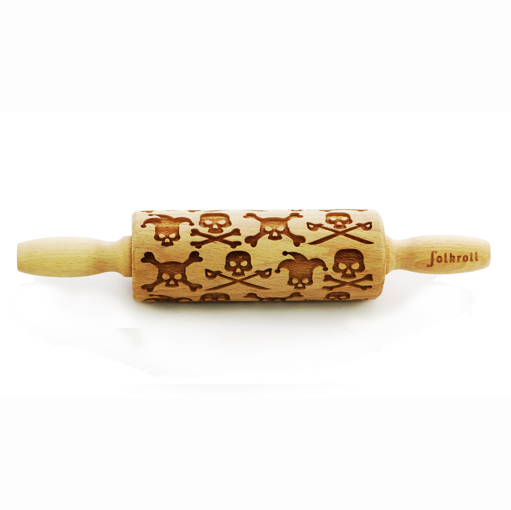 Folkroll Deegrol Junior Doodskoppen - 23x4.5 cm - Hout