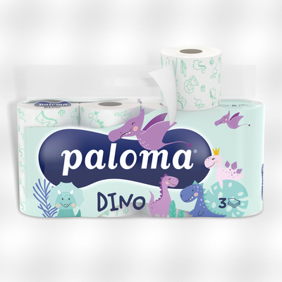 Paloma Toiletpapier Dino 3-Laags 8 Rol