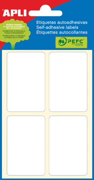 Apli Etiketten - 24 Stuks - Wit 34X53mm - 6 vellen - 02683