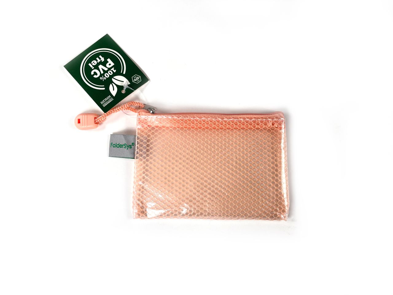 Foldersys Pochette  A7 met Rits zonder PVC Pasteloranje
